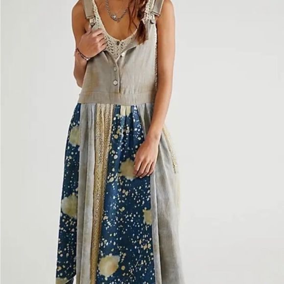Free People Love Tattered Skirtall Size 10 - Picture 1 of 9
